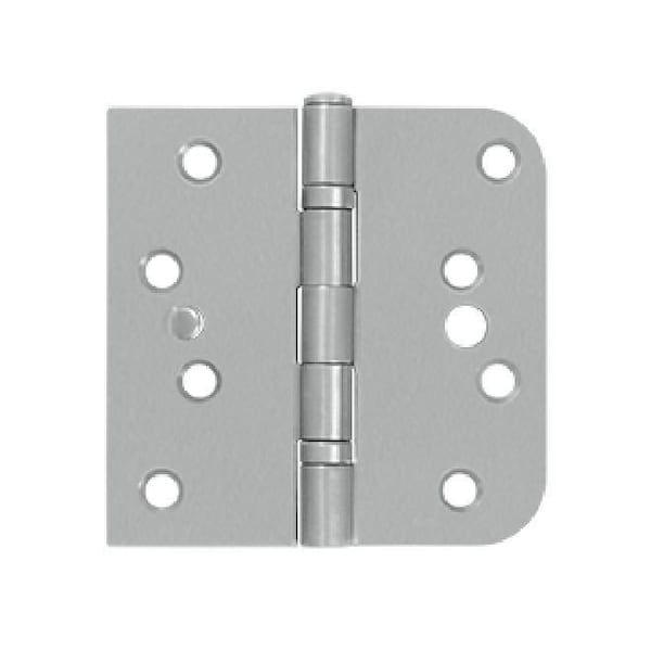 Right Hand 4" x 4" with 5/8" Radius by Square Hinge Ball Bearing Security Satin SS PR